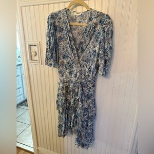 Suncoo Robe Cira Flounce Mini Dress Medium